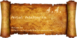 Antal Adalberta névjegykártya